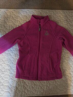 Girls Pink Gerry Fleece Jacket Size 7/8